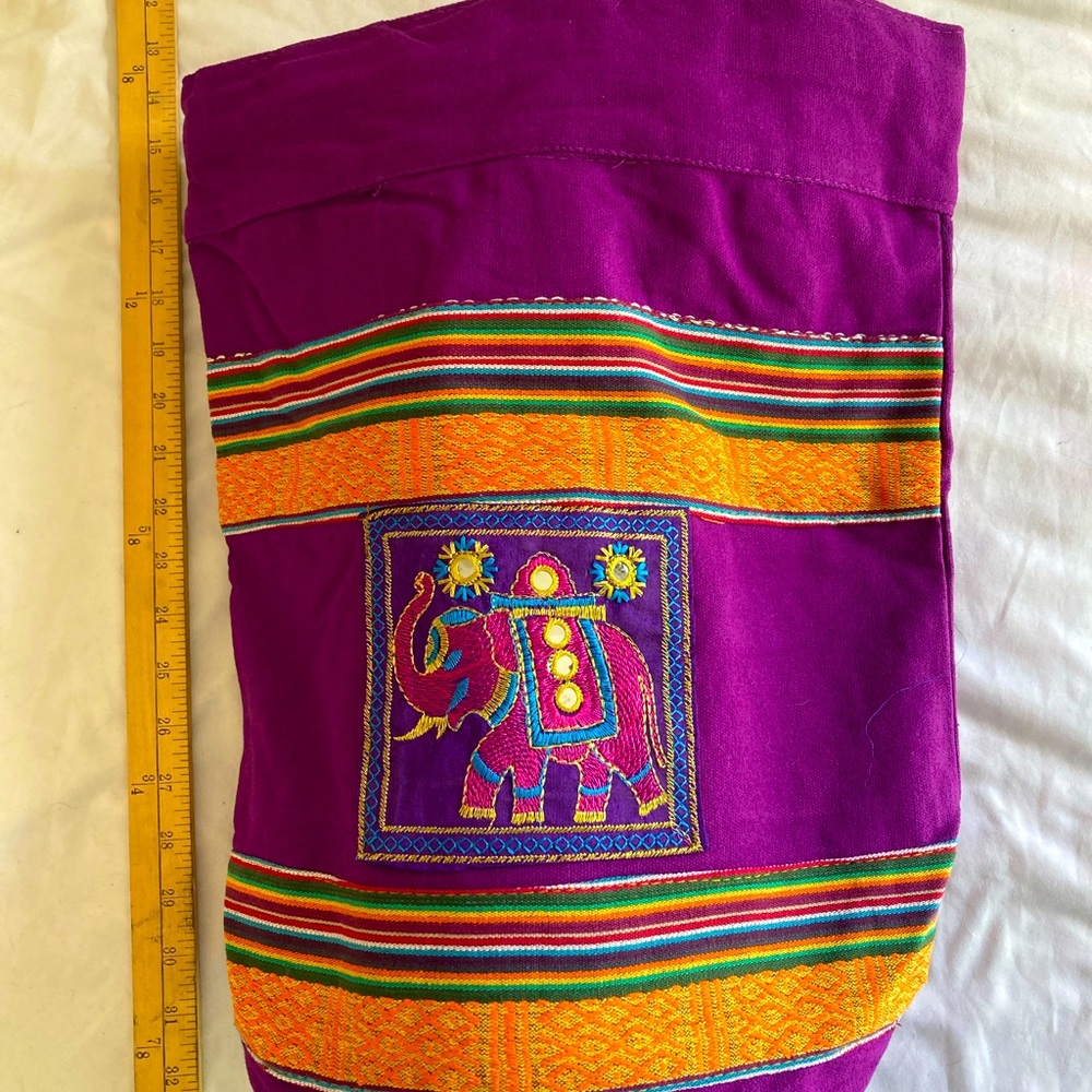 14x10 Rich Purple, multi colored tote bag